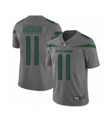 New York Jets #11 Robby Anderson Limited Gray Inverted Legend Football Jersey