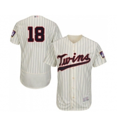 Minnesota Twins #18 Mitch Garver Cream Alternate Flex Base Authentic Collection Baseball Jersey