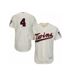 Minnesota Twins #4 Paul Molitor Cream Flexbase Authentic Collection MLB Jersey