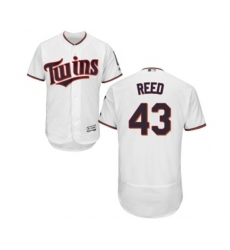 Minnesota Twins #43 Addison Reed White Home Flex Base Authentic Collection Baseball Jersey