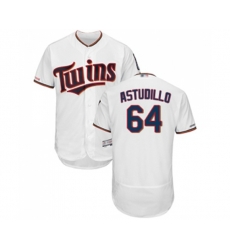 Minnesota Twins #64 Willians Astudillo White Home Flex Base Authentic Collection Baseball Jersey