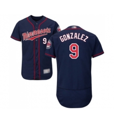 Minnesota Twins #9 Marwin Gonzalez Navy Blue Alternate Flex Base Authentic Collection Baseball Jersey