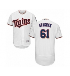 Minnesota Twins Cody Stashak White Home Flex Base Authentic Collection Baseball Player Jersey
