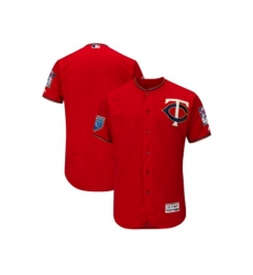 Minnesota Twins Customized Majestic Scarlet 2018 Spring Training Flex Base Team Jersey