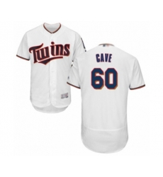 Minnesota Twins Jake Cave White Home Flex Base Authentic Collection Baseball Player Jersey