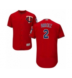 Minnesota Twins Luis Arraez Authentic Scarlet Alternate Flex Base Authentic Collection Baseball Player Jersey