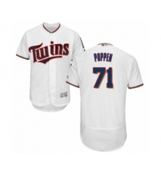 Minnesota Twins Sean Poppen White Home Flex Base Authentic Collection Baseball Player Jersey