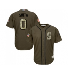 Seattle Mariners #0 Mallex Smith Authentic Green Salute to Service Baseball Jersey