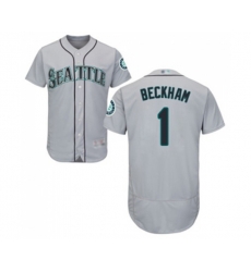 Seattle Mariners #1 Tim Beckham Grey Road Flex Base Authentic Collection Baseball Jersey