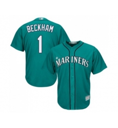 Seattle Mariners #1 Tim Beckham Replica Teal Green Alternate Cool Base Baseball Jersey