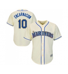 Seattle Mariners #10 Edwin Encarnacion Replica Cream Alternate Cool Base Baseball Jersey