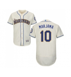 Seattle Mariners #10 Mike Marjama Cream Alternate Flex Base Authentic Collection Baseball Jersey