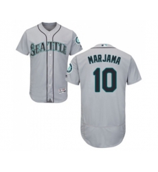 Seattle Mariners #10 Mike Marjama Grey Road Flex Base Authentic Collection Baseball Jersey