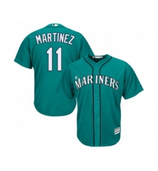 Seattle Mariners #11 Edgar Martinez Replica Teal Green Alternate Cool Base Baseball Jersey