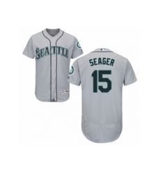 Seattle Mariners #15 Kyle Seager Grey Flexbase Authentic Collection MLB Jersey