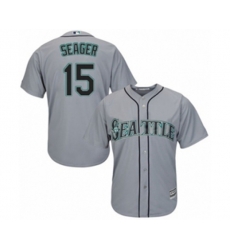 Seattle Mariners #15 Kyle Seager Majestic Gray Cool Base Player Jersey