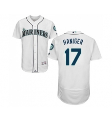 Seattle Mariners #17 Mitch Haniger White Home Flex Base Authentic Collection Baseball Jersey