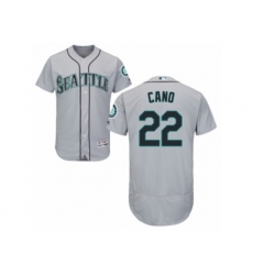 Seattle Mariners #22 Robinson Cano Grey Flexbase Authentic Collection MLB Jersey