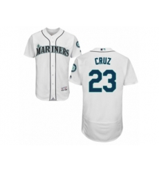 Seattle Mariners #23 Nelson Cruz White Flexbase Authentic Collection MLB Jersey