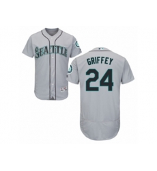 Seattle Mariners #24 Ken Griffey Grey Flexbase Authentic Collection MLB Jersey