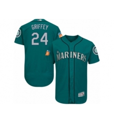 Seattle Mariners #24 Ken Griffey Teal Green Flexbase Authentic Collection MLB Jersey