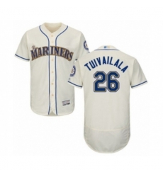 Seattle Mariners #26 Sam Tuivailala Cream Alternate Flex Base Authentic Collection Baseball Player Jersey