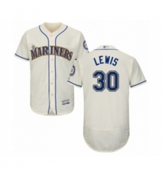 Seattle Mariners #30 Kyle Lewis Cream Alternate Flex Base Authentic Collection Baseball Player Jersey