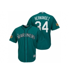 Seattle Mariners #34 Felix Hernandez 2017 Spring Training Cool Base Stitched MLB Jersey