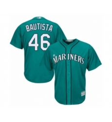 Seattle Mariners #46 Gerson Bautista Authentic Teal Green Alternate Cool Base Baseball Player Jersey