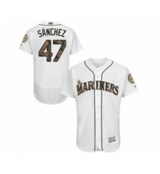 Seattle Mariners #47 Ricardo Sanchez Authentic White 2016 Memorial Day Fashion Flex Base Baseball Player Jersey