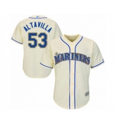 Seattle Mariners #53 Dan Altavilla Authentic Cream Alternate Cool Base Baseball Player Jersey