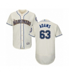 Seattle Mariners #63 Austin Adams Cream Alternate Flex Base Authentic Collection Baseball Player Jersey