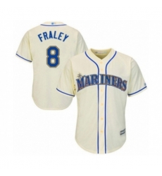 Seattle Mariners #8 Jake Fraley Authentic Cream Alternate Cool Base Baseball Player Jersey