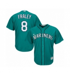 Seattle Mariners #8 Jake Fraley Authentic Teal Green Alternate Cool Base Baseball Player Jersey