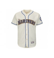 Seattle Mariners Majestic Alternate Blank Cream Flex Base Authentic Collection Team Jersey