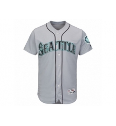 Seattle Mariners Majestic Road Blank Gray Flex Base Authentic Collection Team Jersey