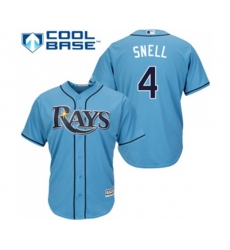 Tampa Bay Rays #4 Blake Snell Replica Light Blue Alternate 2 Cool Base Baseball Jersey