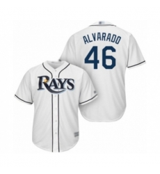 Tampa Bay Rays #46 Jose Alvarado Authentic White Home Cool Base Baseball Player Jersey