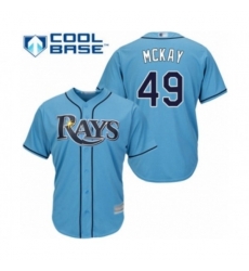 Tampa Bay Rays #49 Brendan McKay Authentic Light Blue Alternate 2 Cool Base Baseball Player Jersey