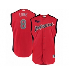 Tampa Bay Rays #8 Brandon Lowe Authentic Red American League 2019 Baseball All-Star Jersey