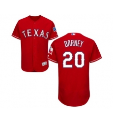 Texas Rangers #20 Darwin Barney Red Alternate Flex Base Authentic Collection MLB Jersey