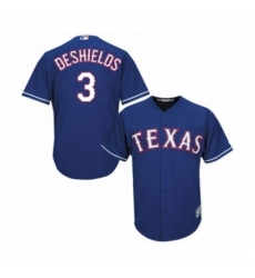 Texas Rangers #3 Delino DeShields Jr. Authentic Royal Blue Alternate 2 Cool Base Baseball Player Jersey