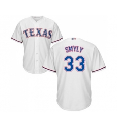 Texas Rangers #33 Drew Smyly Replica White Home Cool Base Baseball Jersey