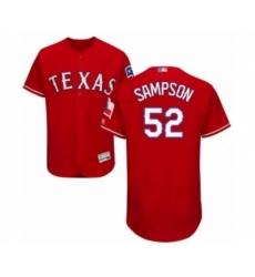 Texas Rangers #52 Adrian Sampson Red Alternate Flex Base Authentic Collection Baseball Player Jersey