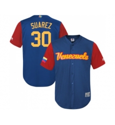 Venezuela Baseball #30 Robert Suarez Royal Blue 2017 World Baseball Classic Replica Team Jersey