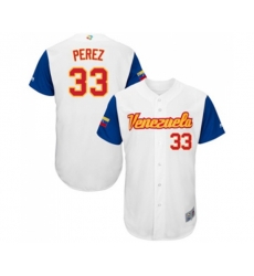 Venezuela Baseball #33 Martin Perez White 2017 World Baseball Classic Authentic Team Jersey