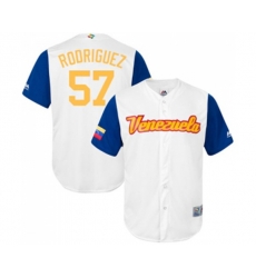 Venezuela Baseball #57 Francisco Rodriguez White 2017 World Baseball Classic Replica Team Jersey