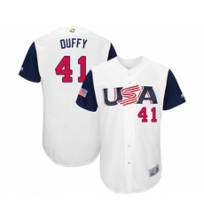 USA Baseball #41 Danny Duffy White 2017 World Baseball Classic Authentic Team Jersey