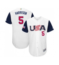 USA Baseball #5 Josh Harrison White 2017 World Baseball Classic Authentic Team Jersey