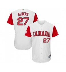 Canada Baseball #27 Andrew Albers White 2017 World Baseball Classic Authentic Team Jersey